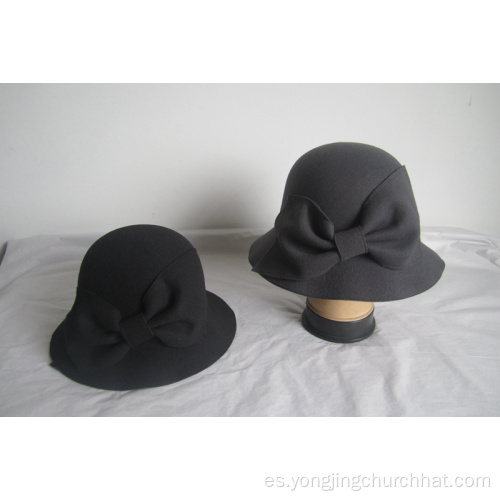 Sombreros de iglesia de fieltro de lana sintética para mujer - YJ77